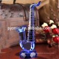 Outil de musique de modèle de saxophone en verre cristal sensible pour les décorations pour la maison et les cadeaux CO-M008